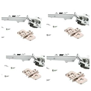4 Richelieu  Full Nickel Plated Self-Closing Soft Close Concealed Cabinet Hinges